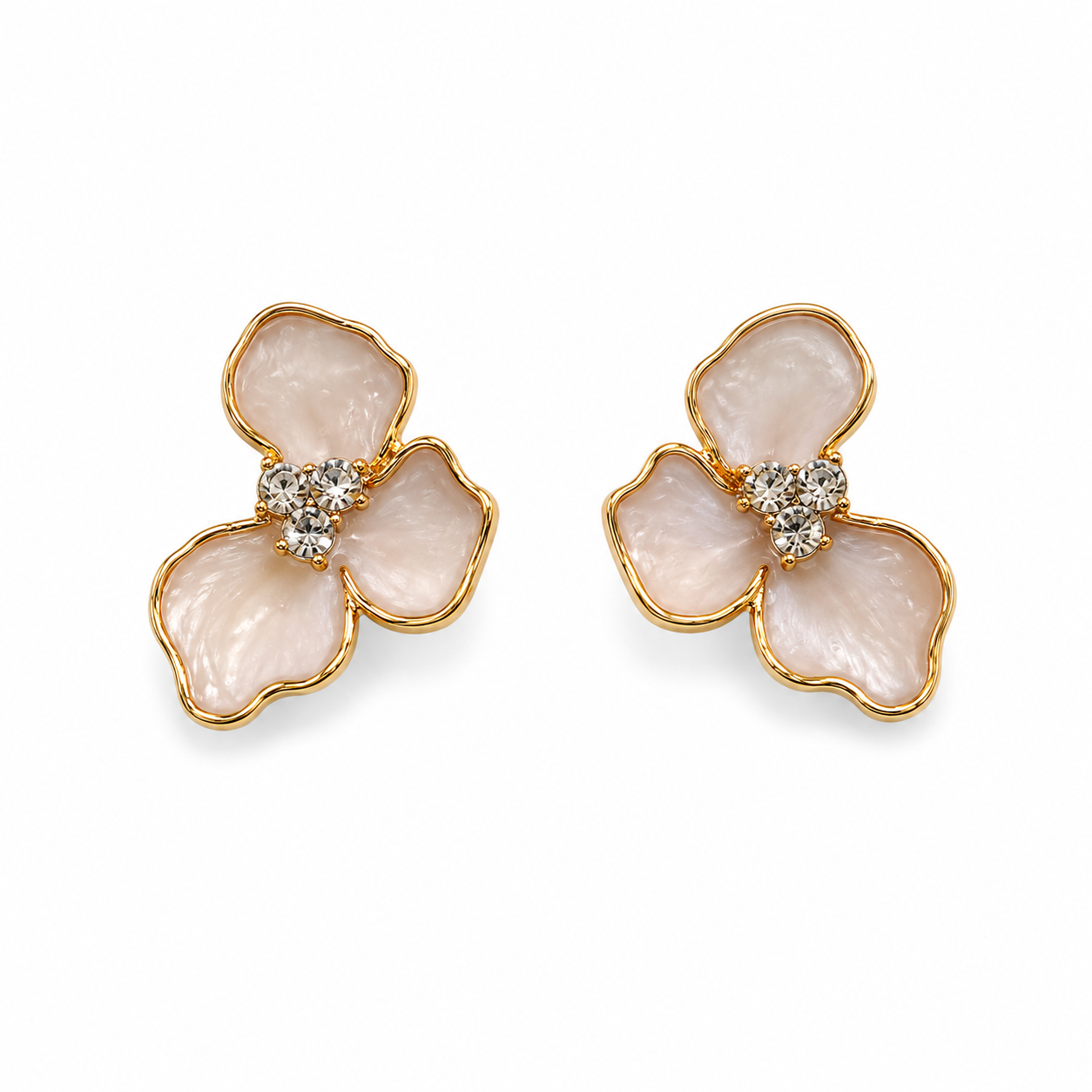 PETAL DIAMOND STUDS